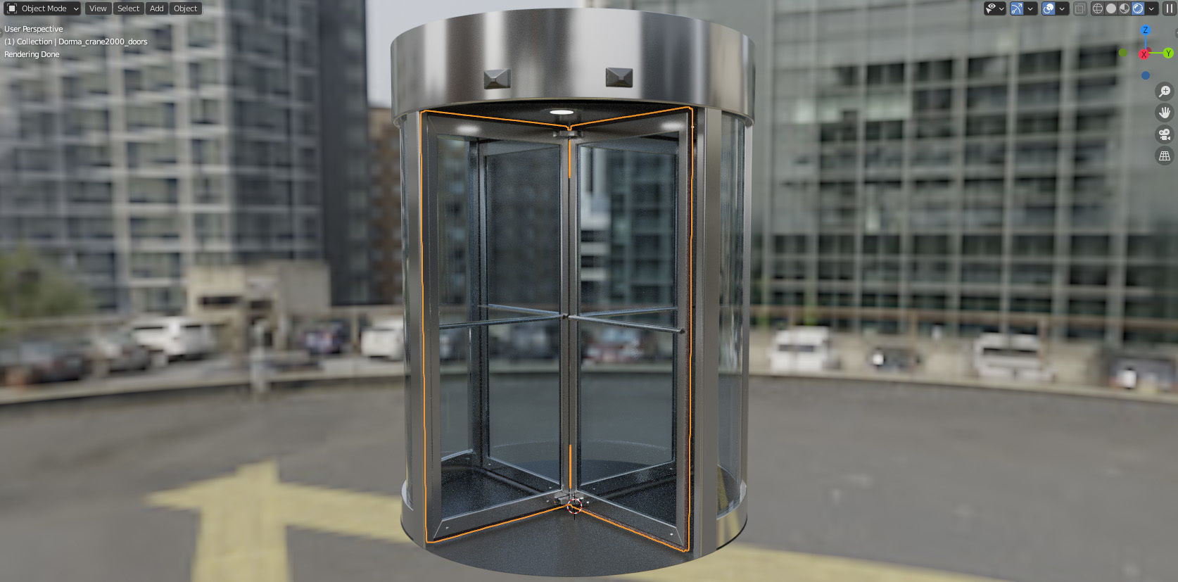 Revolving door Dorma Crane 2000 3D model_6
