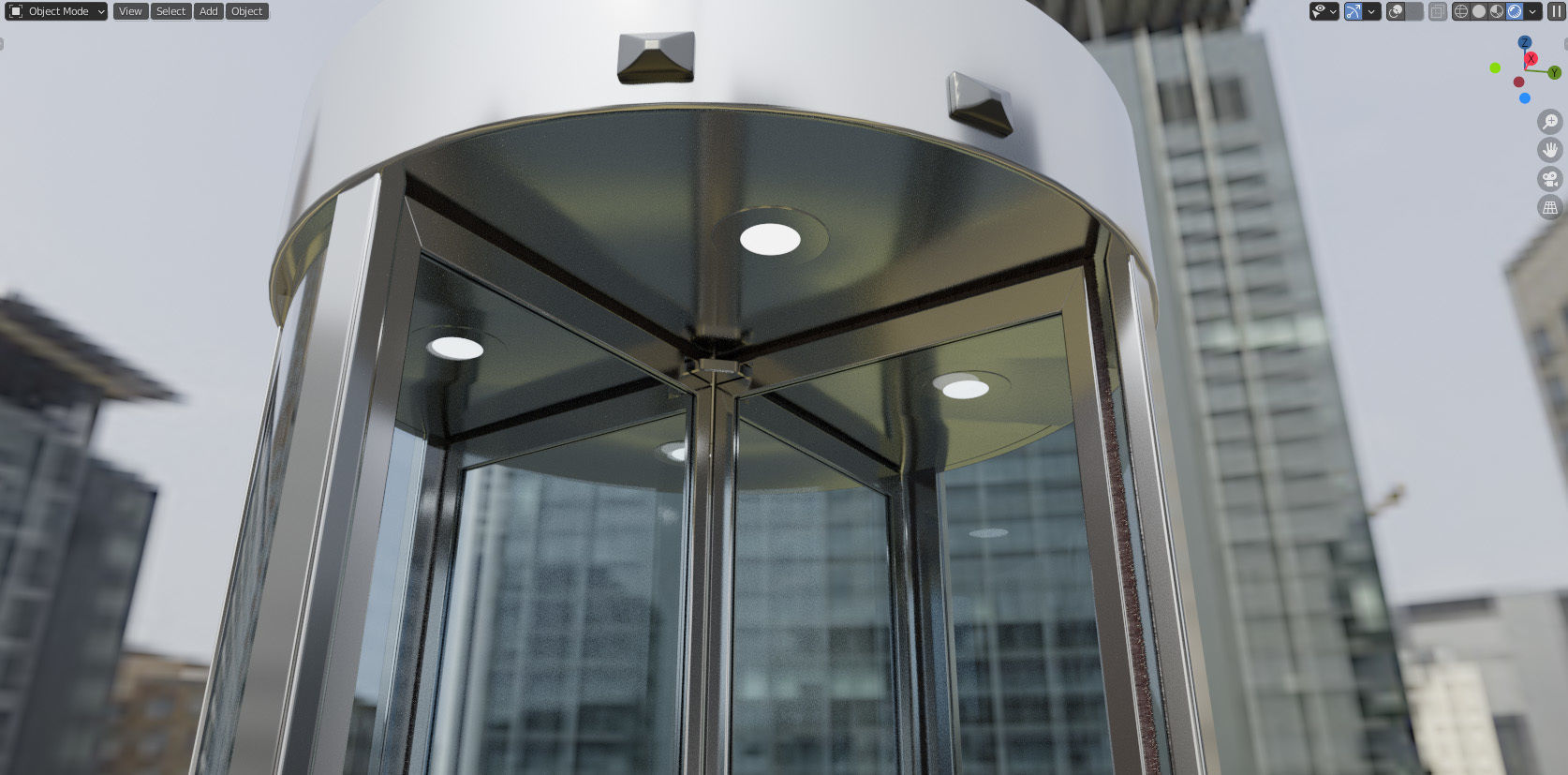 Revolving door Dorma Crane 2000 3D model_7