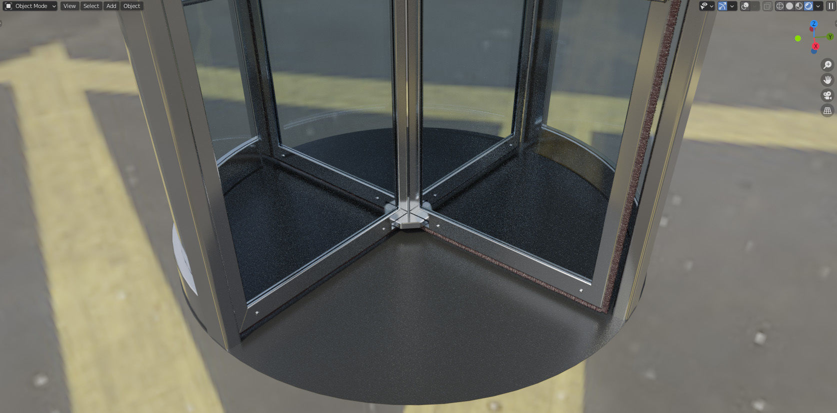 Revolving door Dorma Crane 2000 3D model_8