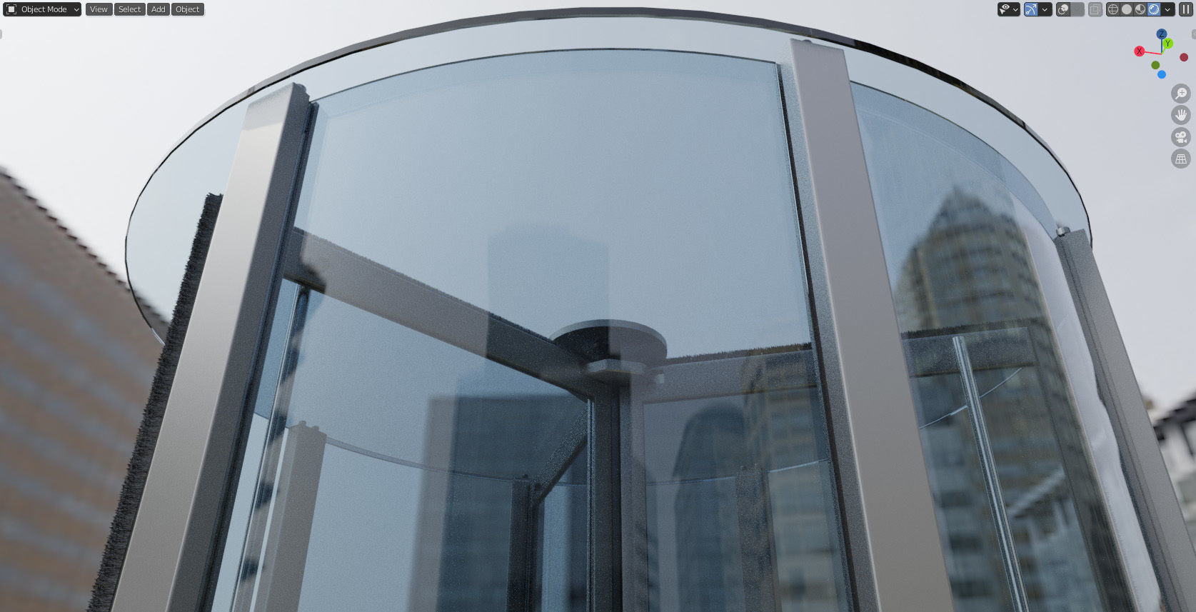 Revolving door Dorma Crane 4000 3D model_2