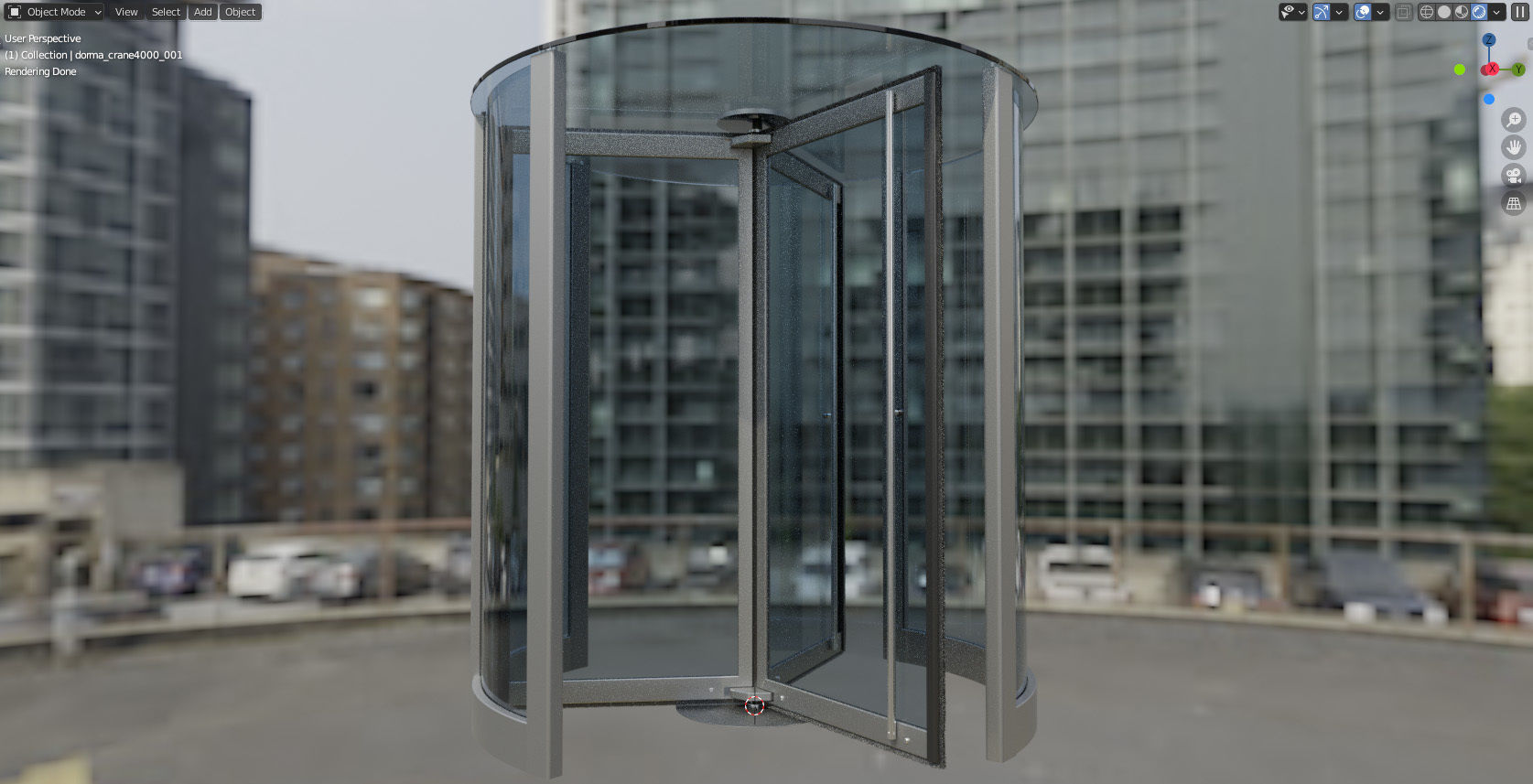 Revolving door Dorma Crane 4000 3D model_1