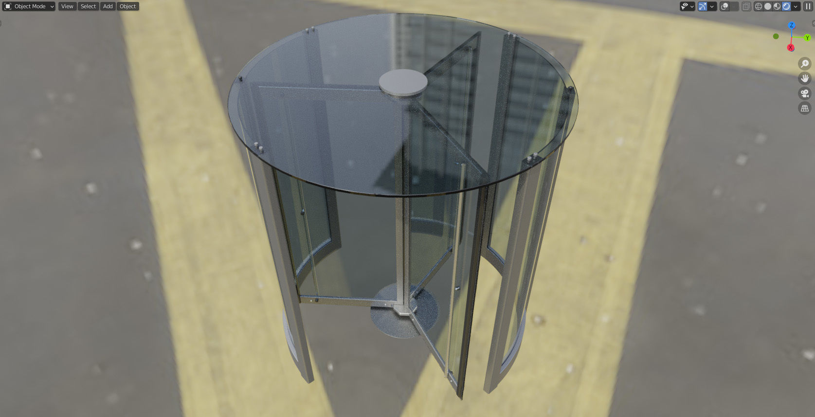 Revolving door Dorma Crane 4000 3D model_3