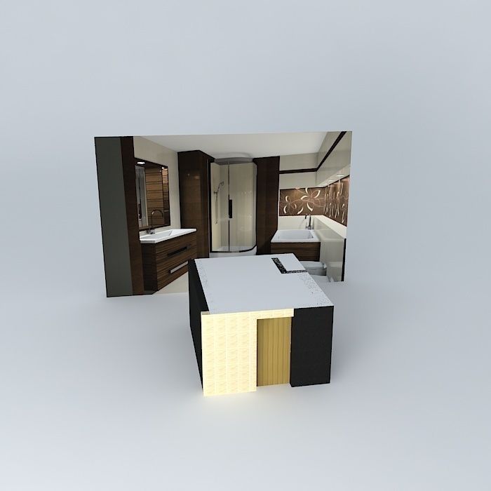 alberobaltic bathroom with mirror on wall 3D model_2