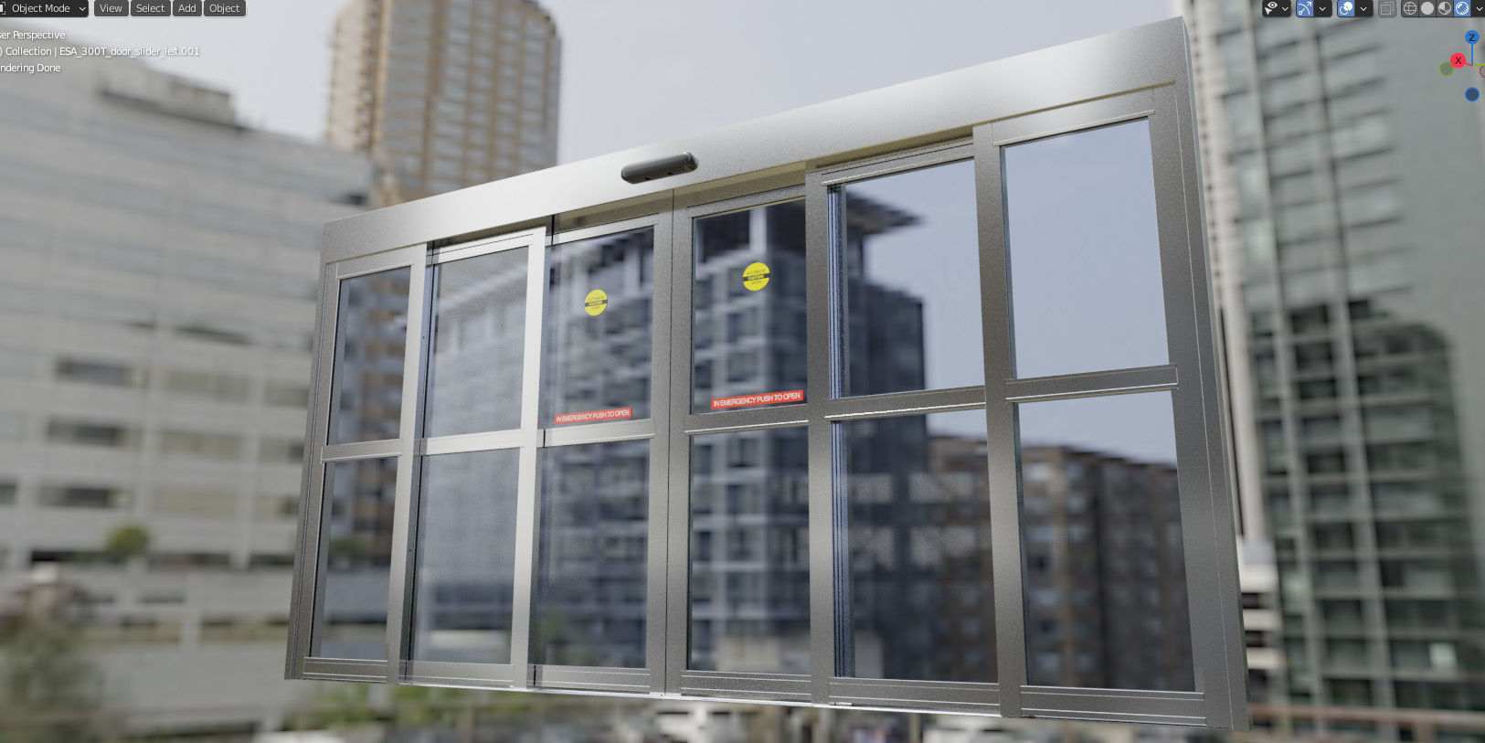 DORMA ESA300T Telescopic Door 3D model_2