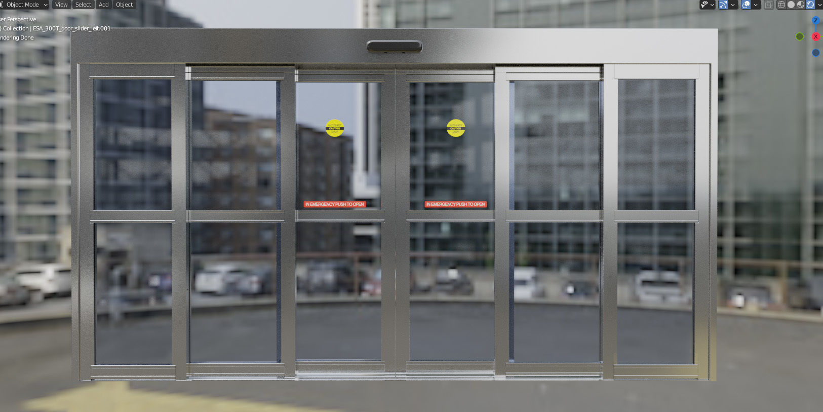 DORMA ESA300T Telescopic Door 3D model_1