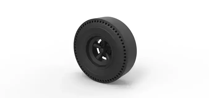 Rear wheel of old school dragster 3D print model