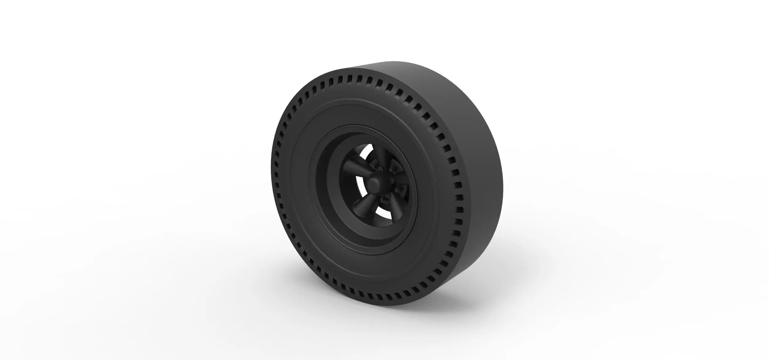 Rear wheel of old school dragster 3D print model_0