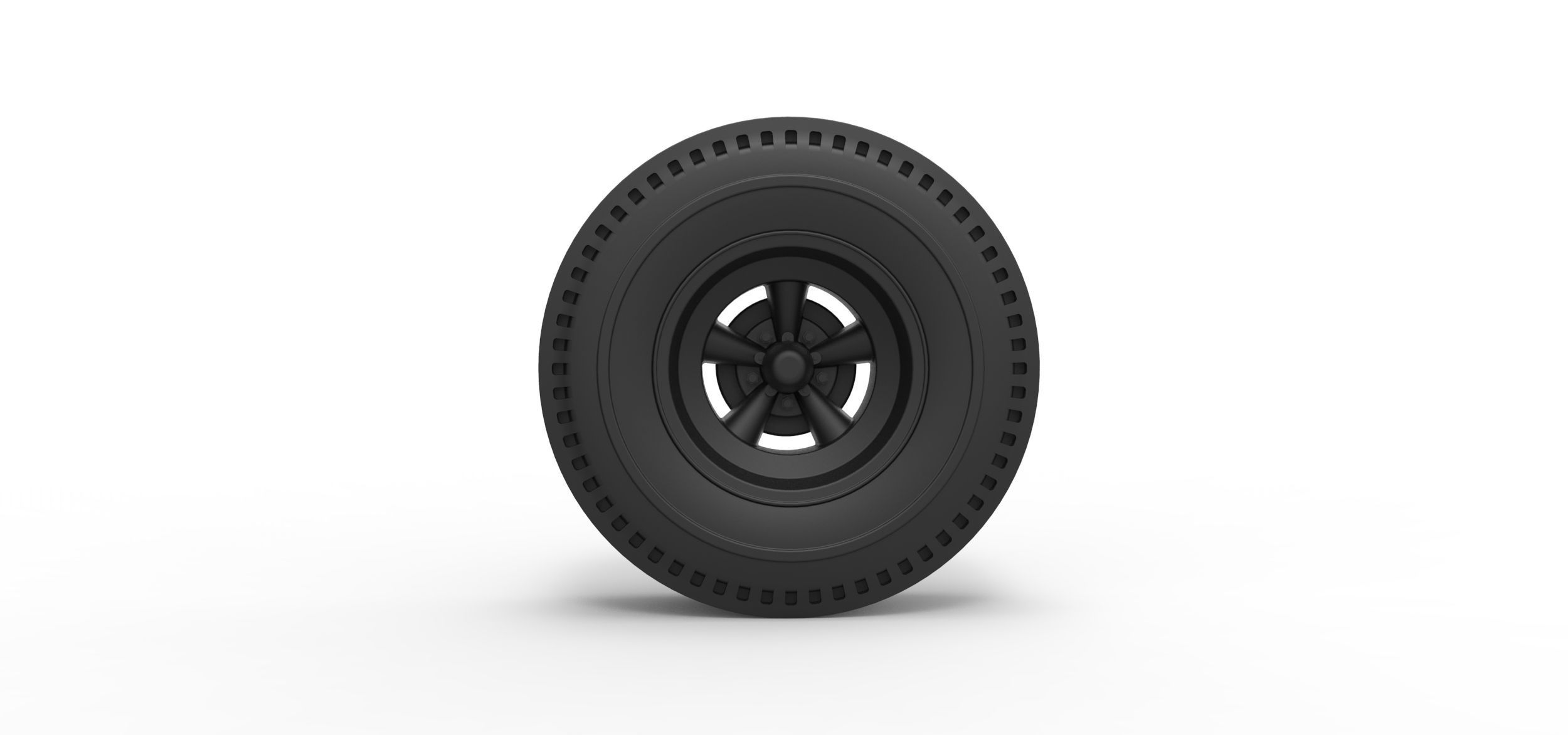 Rear wheel of old school dragster 3D print model_4