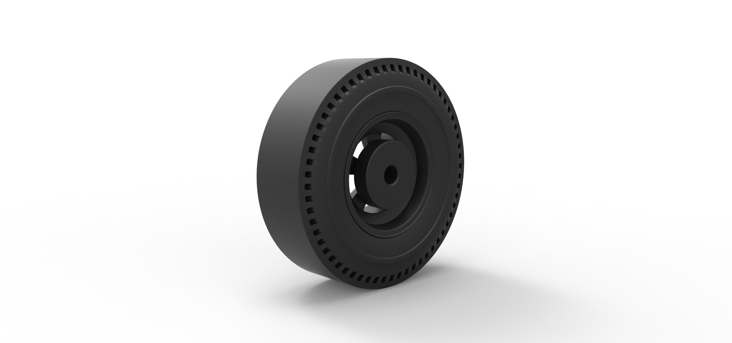 Rear wheel of old school dragster 3D print model_3