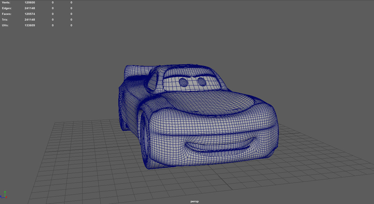Lightning McQueen Low-poly 3D model_1