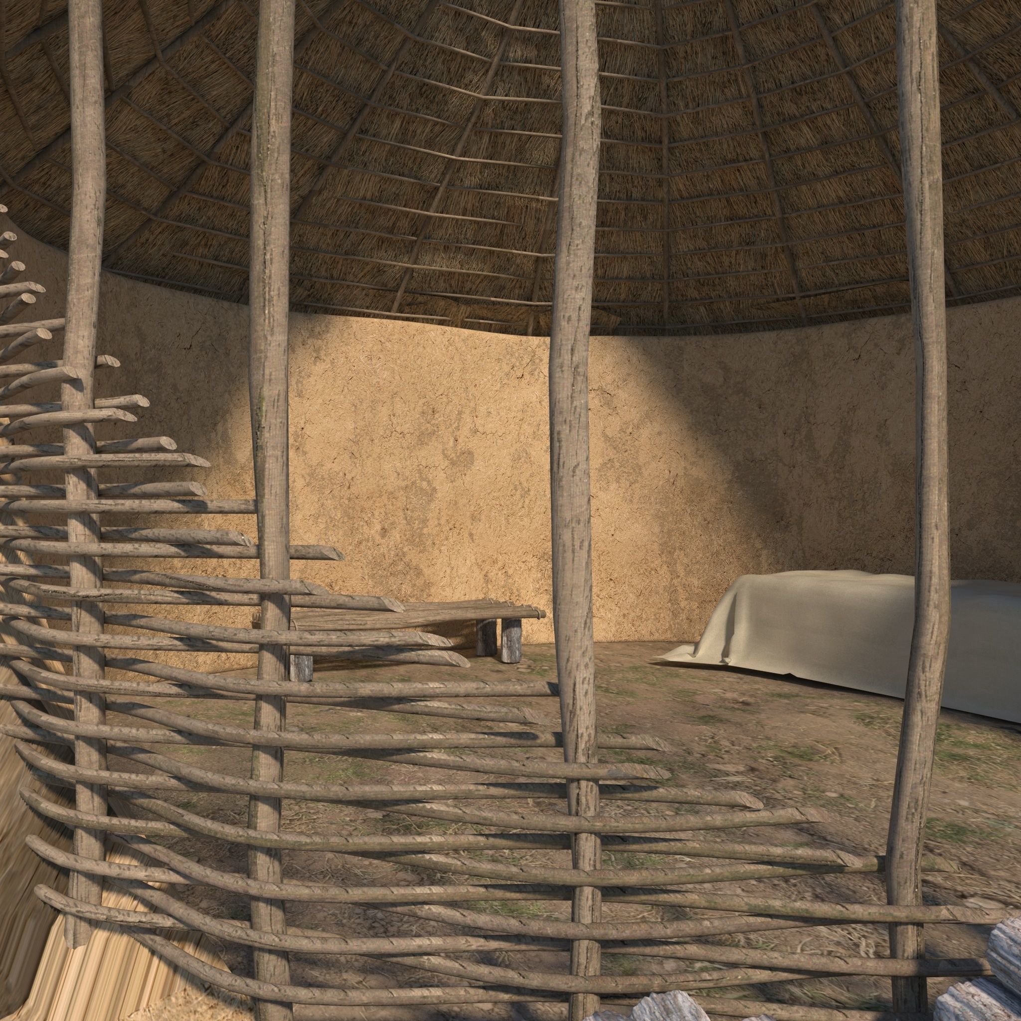 Neolithic structure open 3D model_6