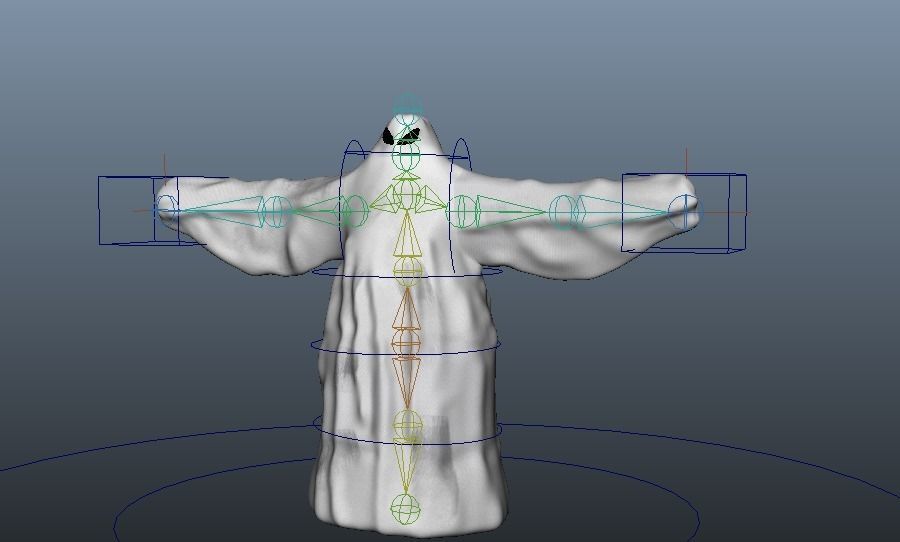 Ghost 3d model Rigged and Animated Low-poly 3D model_7