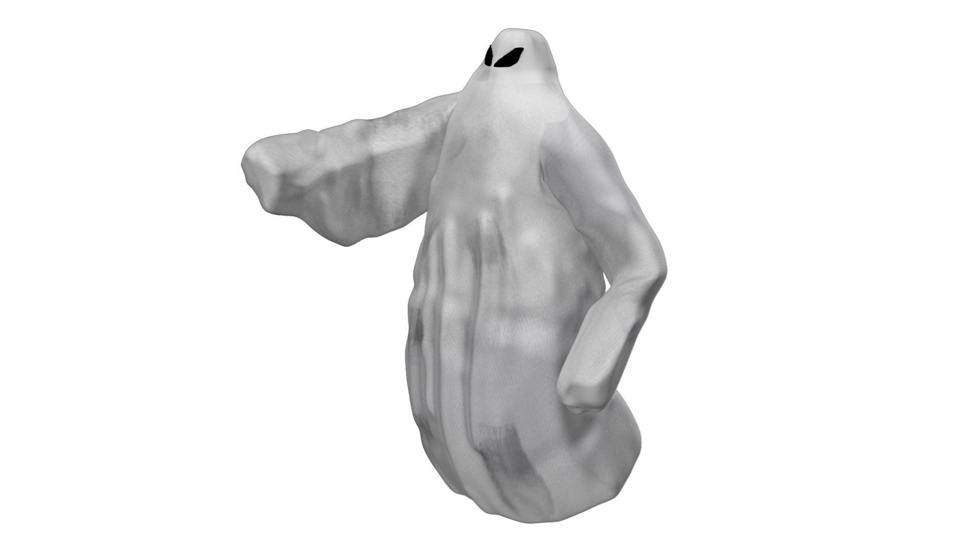 Ghost 3d model Rigged and Animated Low-poly 3D model_6