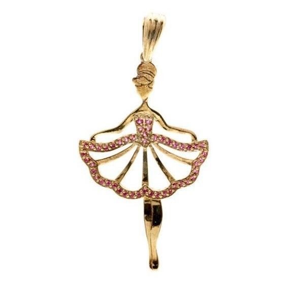 Girl in dress pendant 3D print model_1