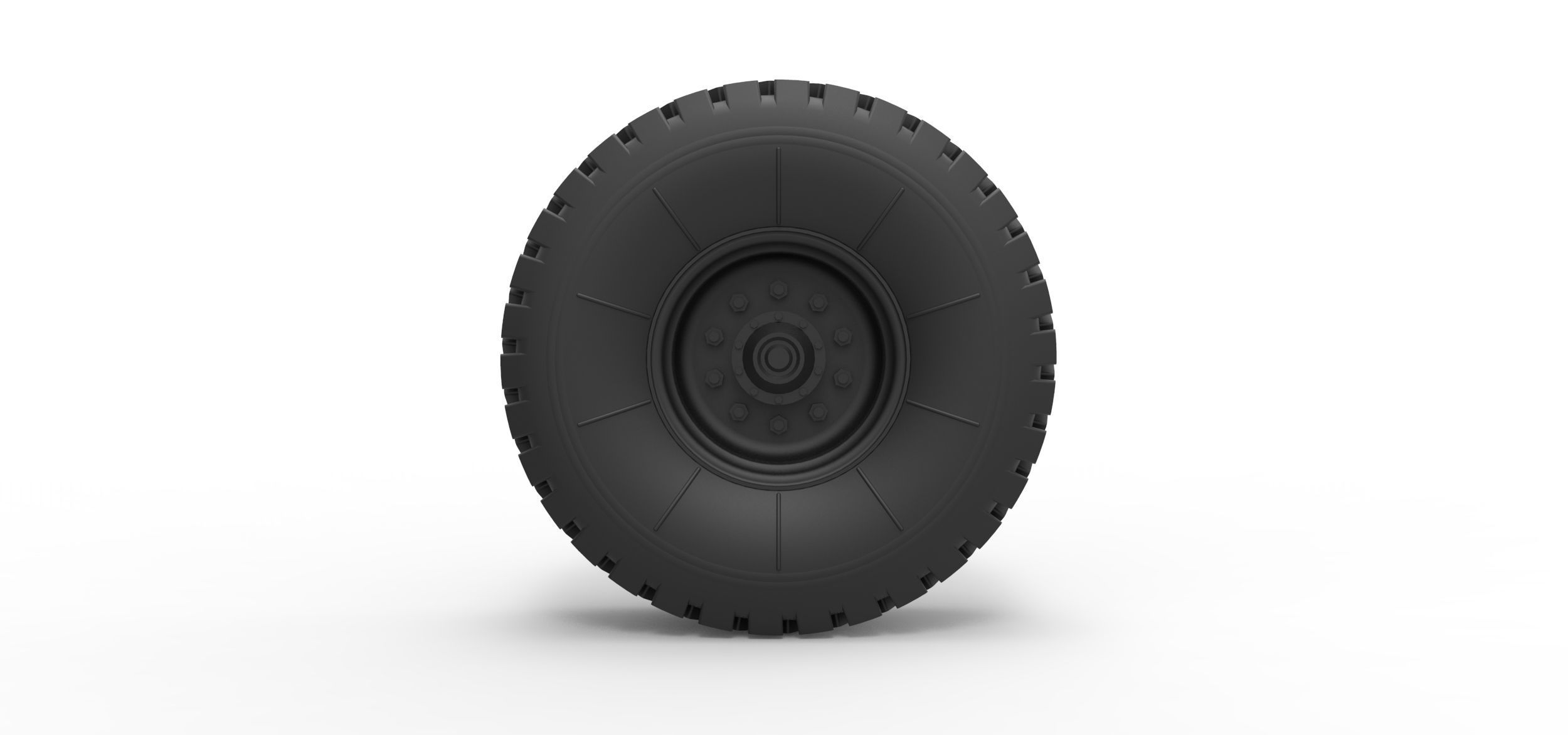 Offroad truck wheel 2 3D print model_4