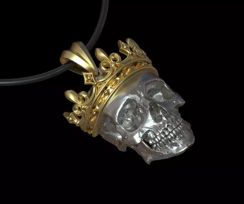 scull king pendant 3D print model_0