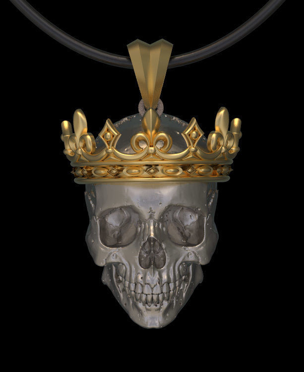 scull king pendant 3D print model_48