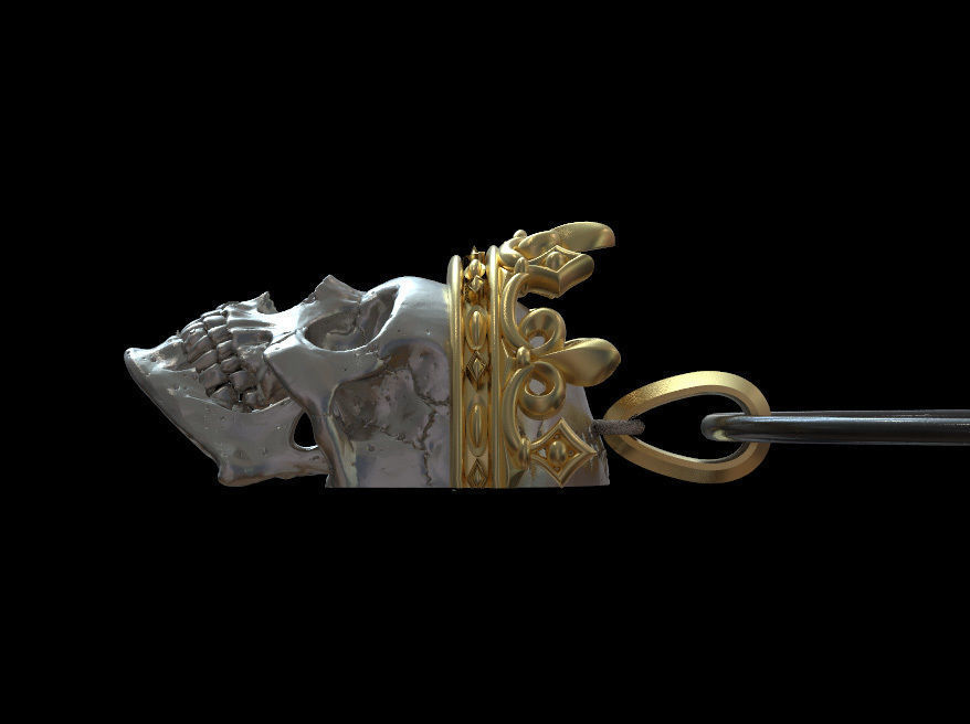 scull king pendant 3D print model_77
