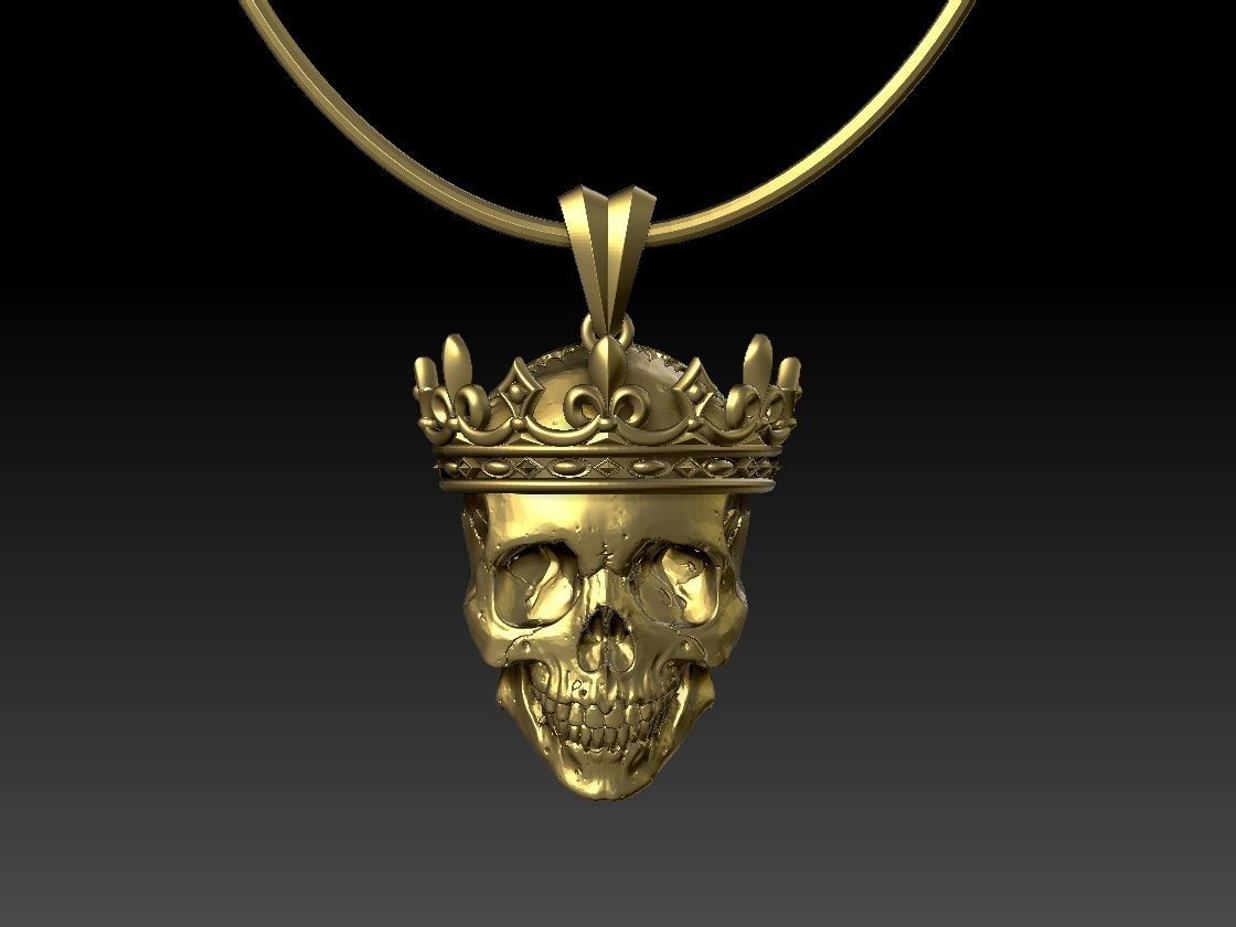 scull king pendant 3D print model_52