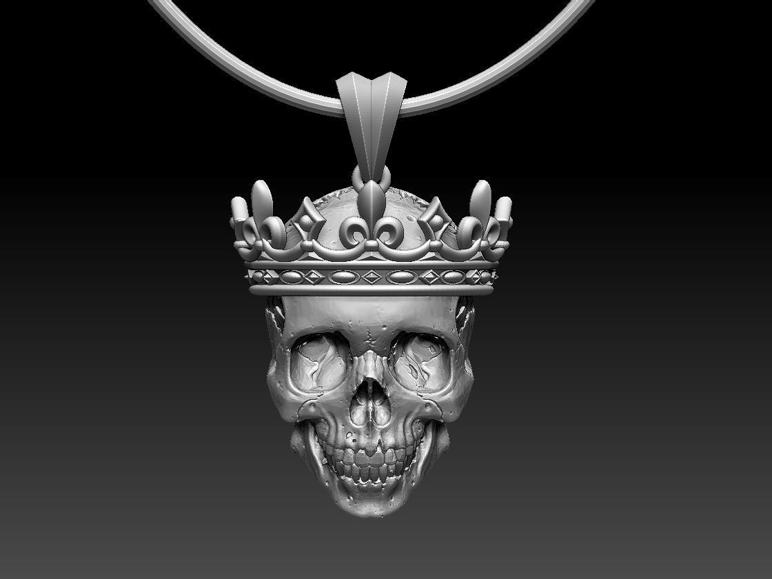 scull king pendant 3D print model_15