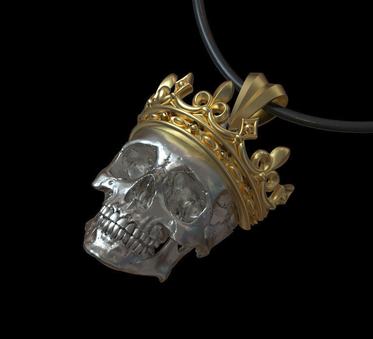 scull king pendant 3D print model_79