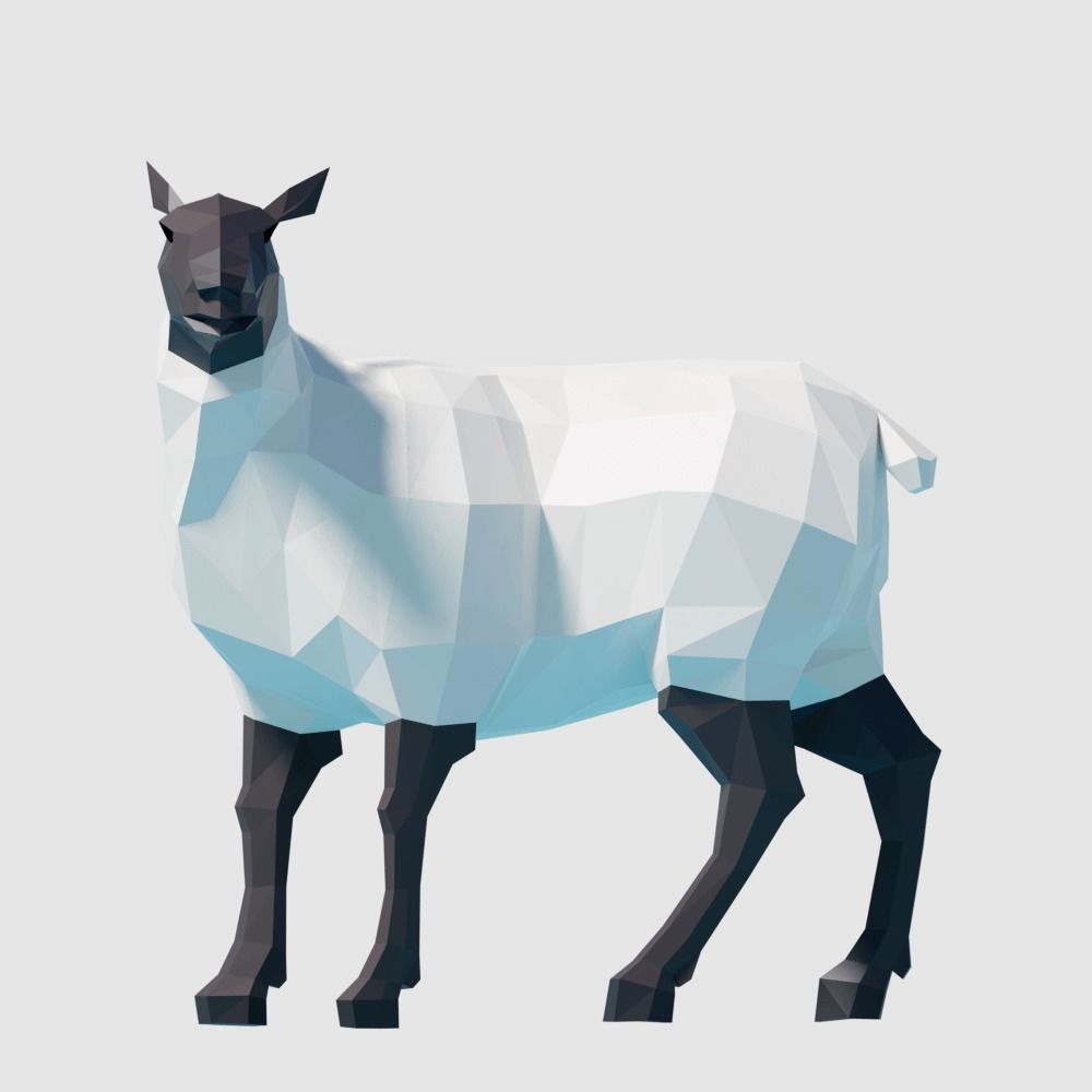 Farm Animals Pack Low-poly 3D model_31