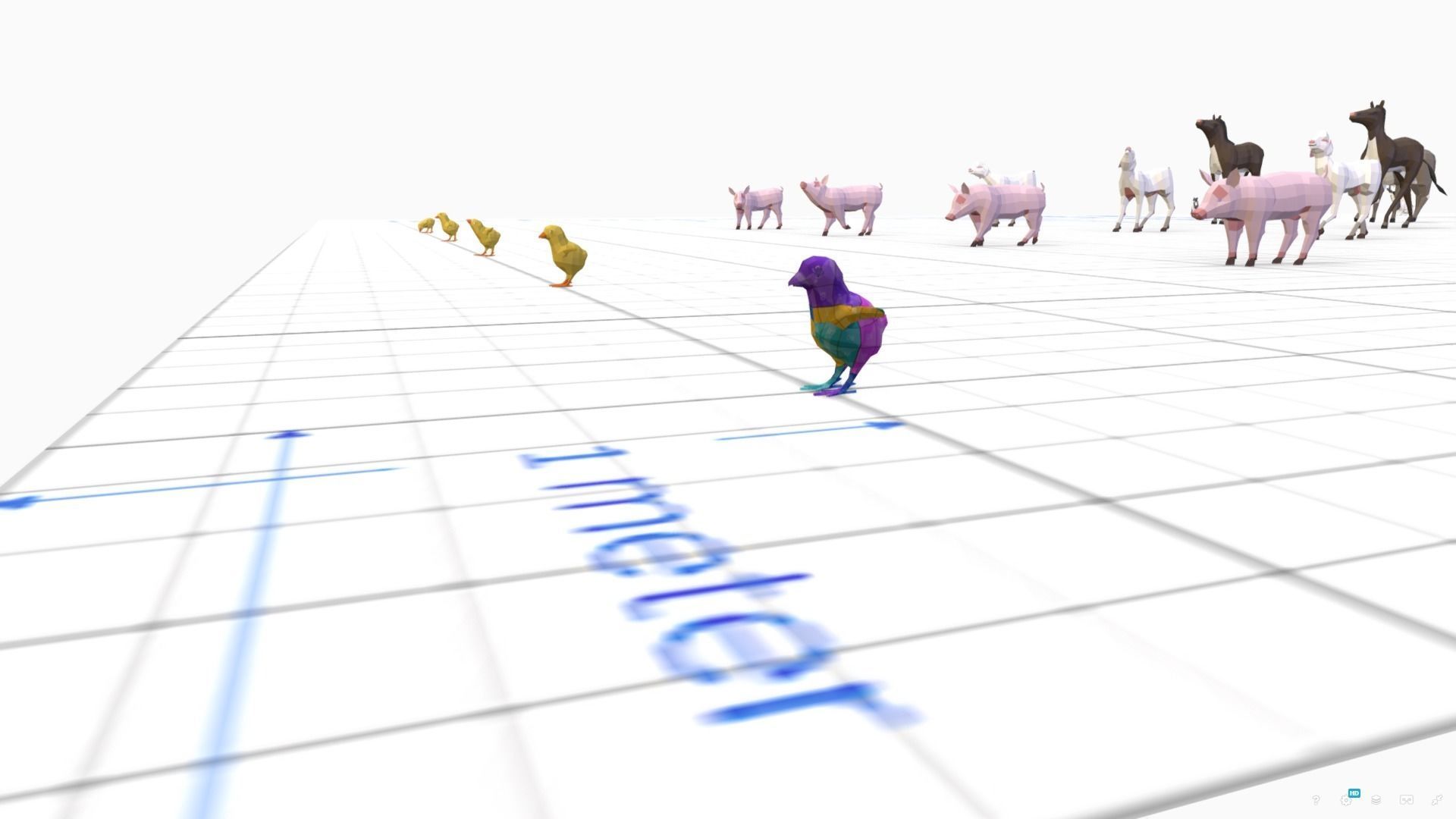 Farm Animals Pack Low-poly 3D model_1