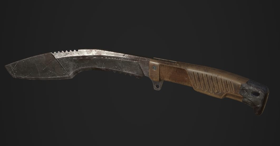 Gorkha KHUKURI Low-poly 3D model_6