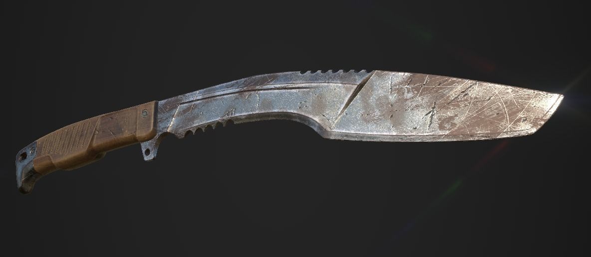 Gorkha KHUKURI Low-poly 3D model_4
