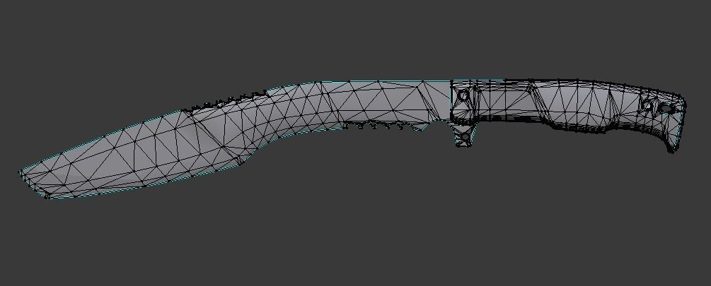 Gorkha KHUKURI Low-poly 3D model_7