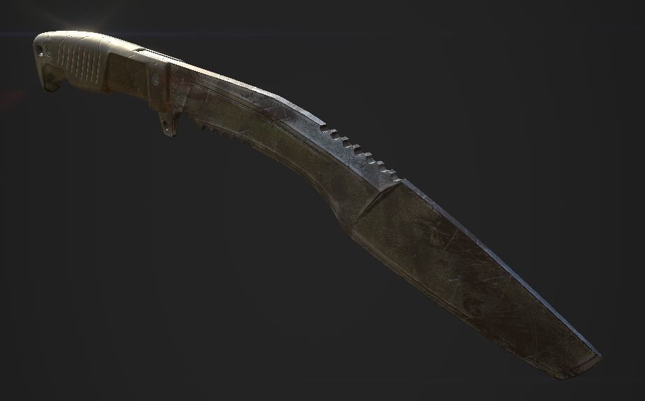 Gorkha KHUKURI Low-poly 3D model_5