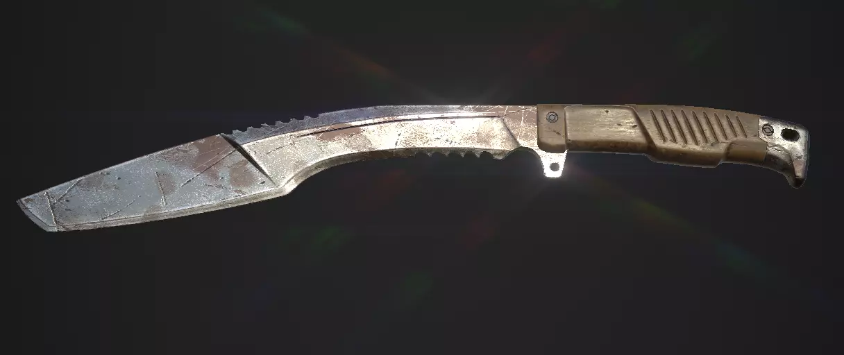 Gorkha KHUKURI Low-poly 3D model_0