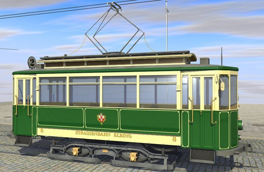 Old Tram 3D model_1