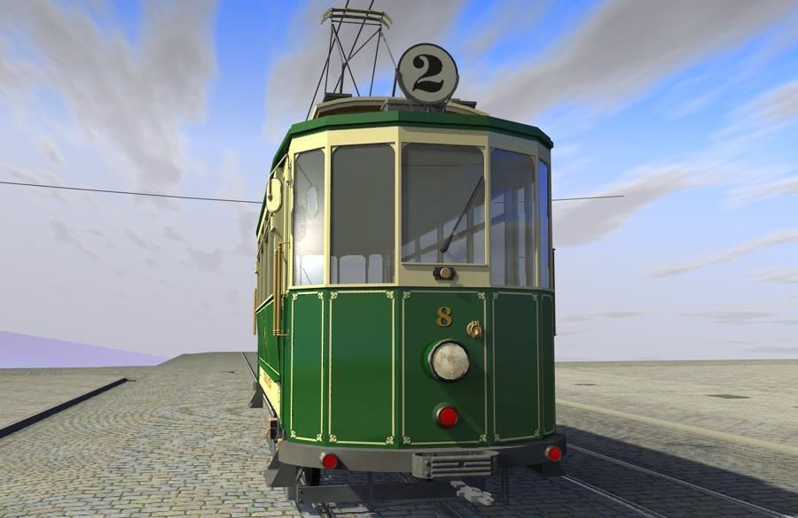 Old Tram 3D model_4