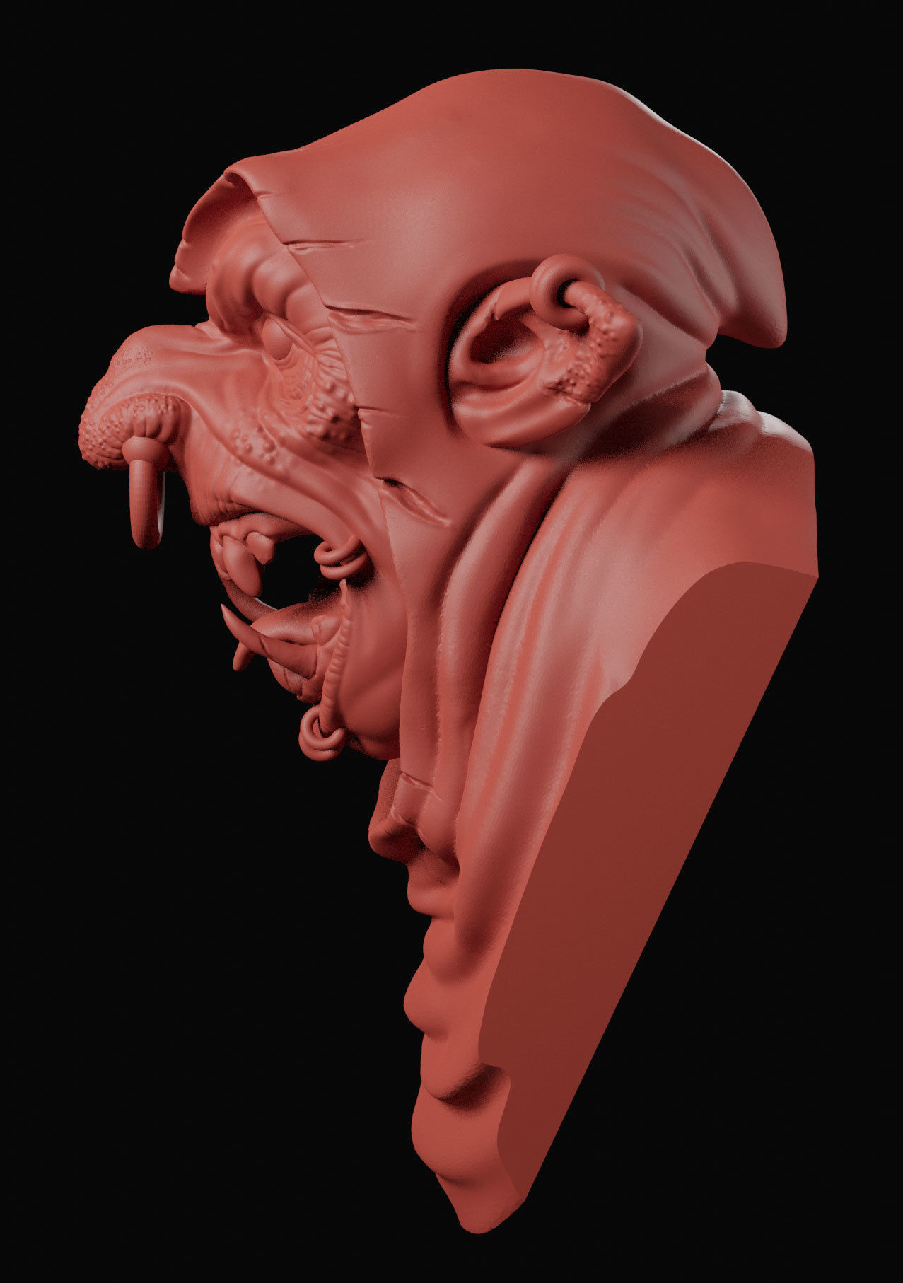 Goblin 2 bust Free 3D print model_8