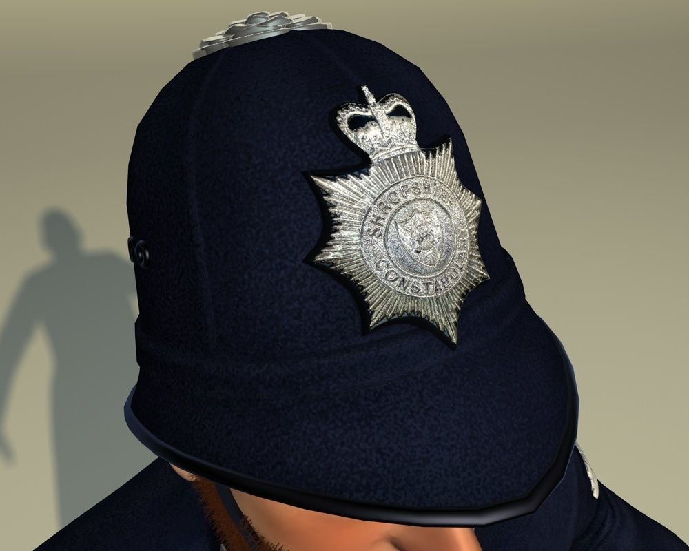 British policeman rigged 3D model_6