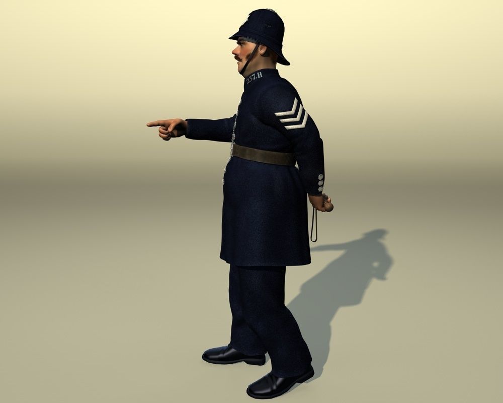 British policeman rigged 3D model_2