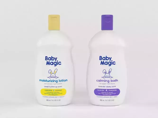 Baby Magic Calming Bath and Moisturizing Lotion 3D model