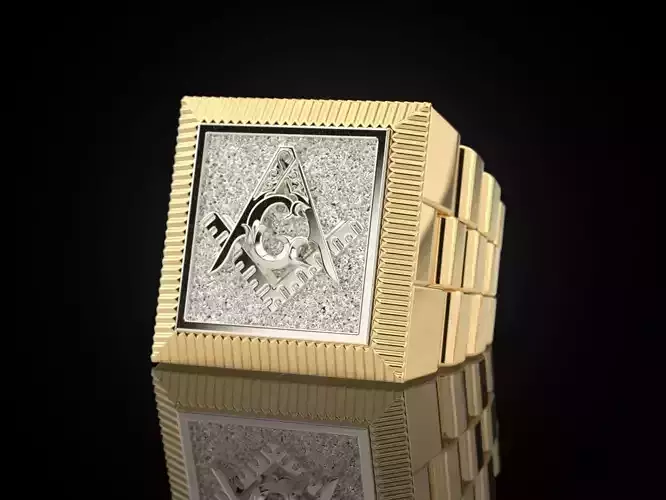 Mason Men ring 3 3D print model