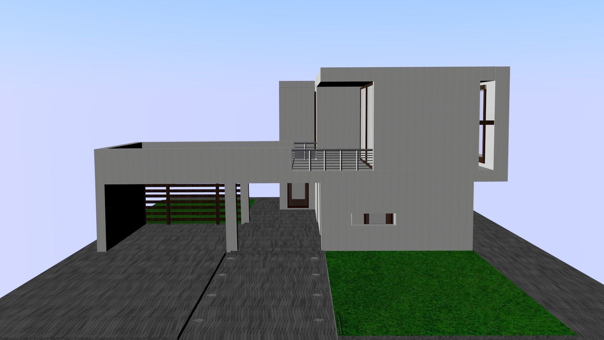 high-tech house 3D model_4