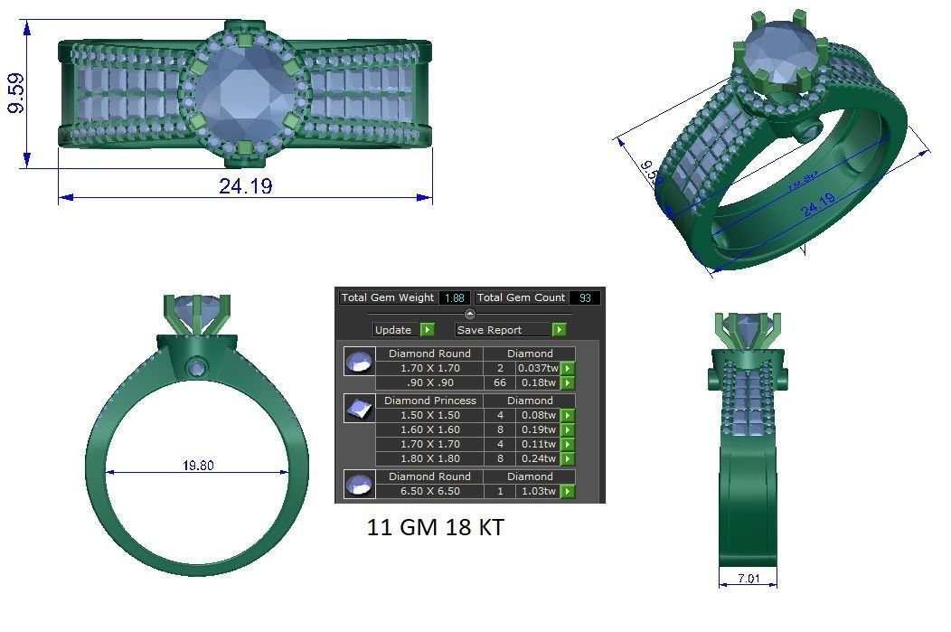 Women ring 3dm stl render detail 3D print model 3D print model_1