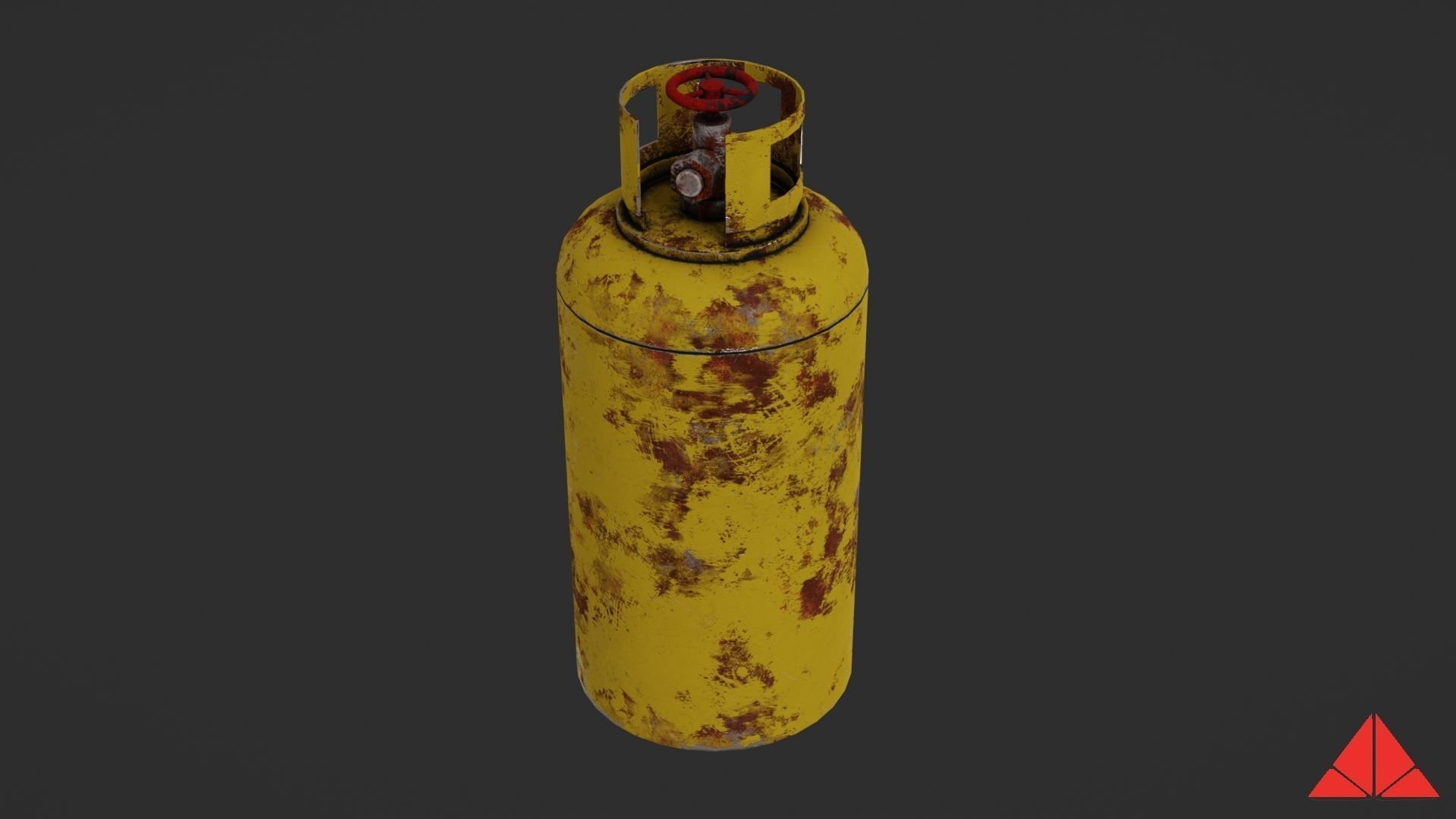 Gas tank Low-poly 3D model_4