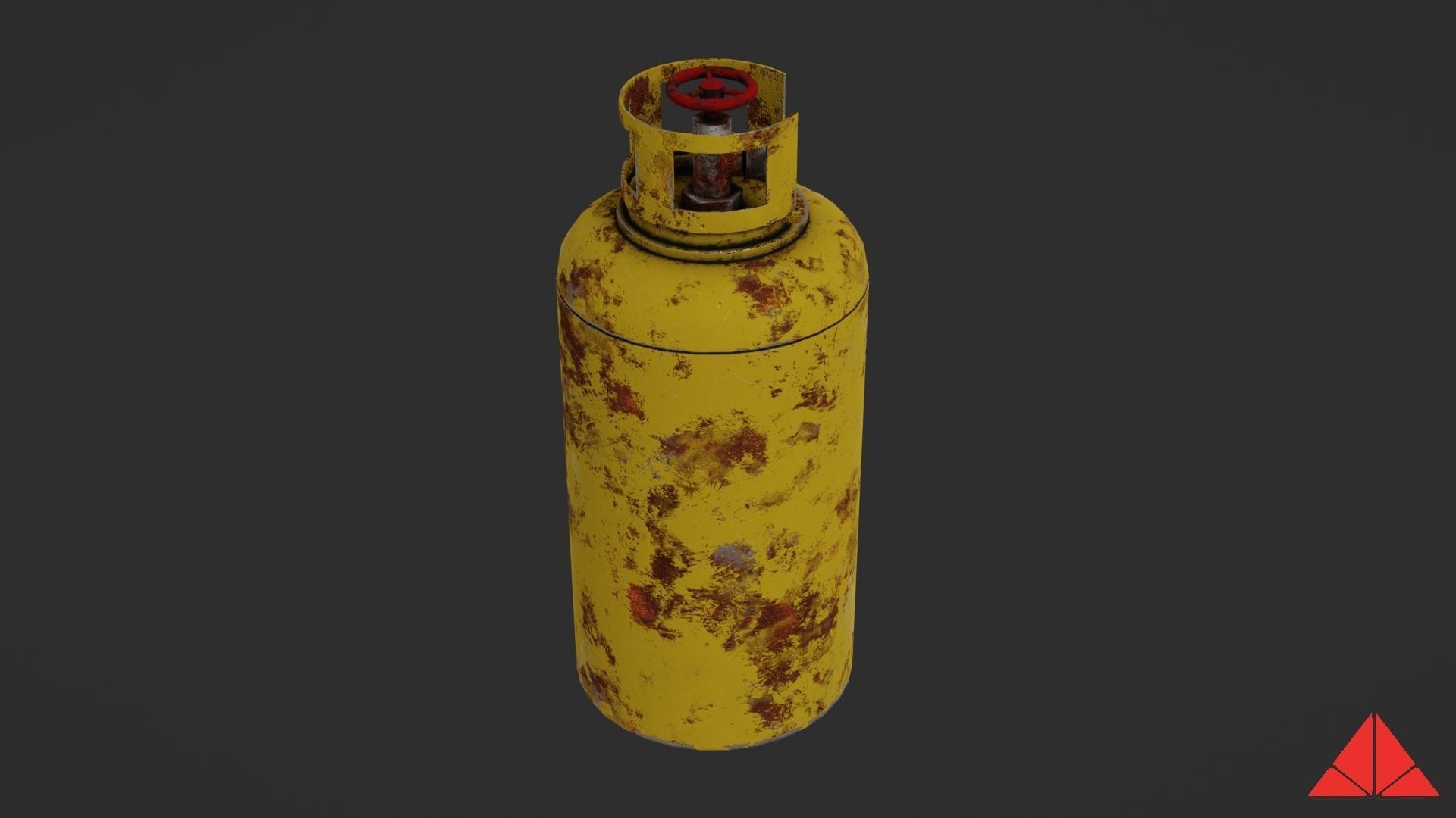 Gas tank Low-poly 3D model_10
