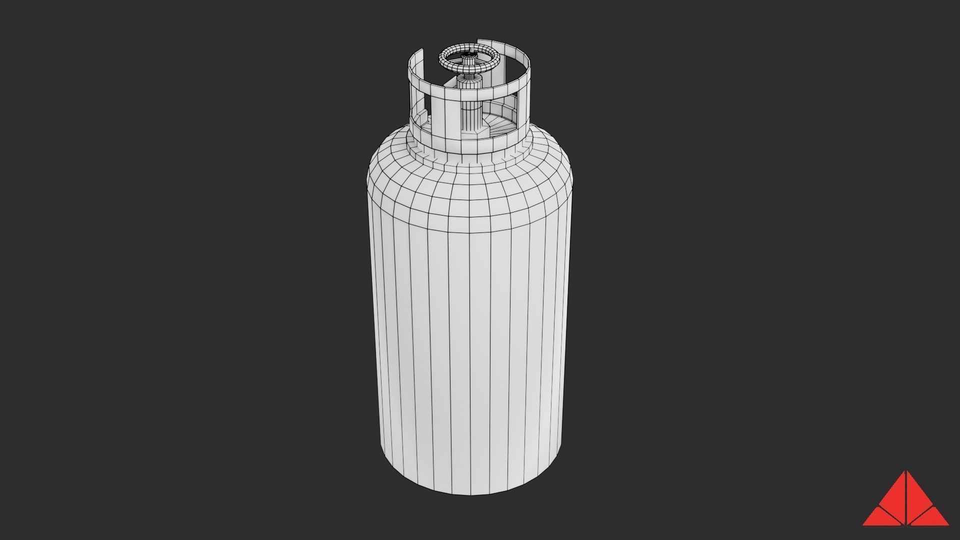 Gas tank Low-poly 3D model_34