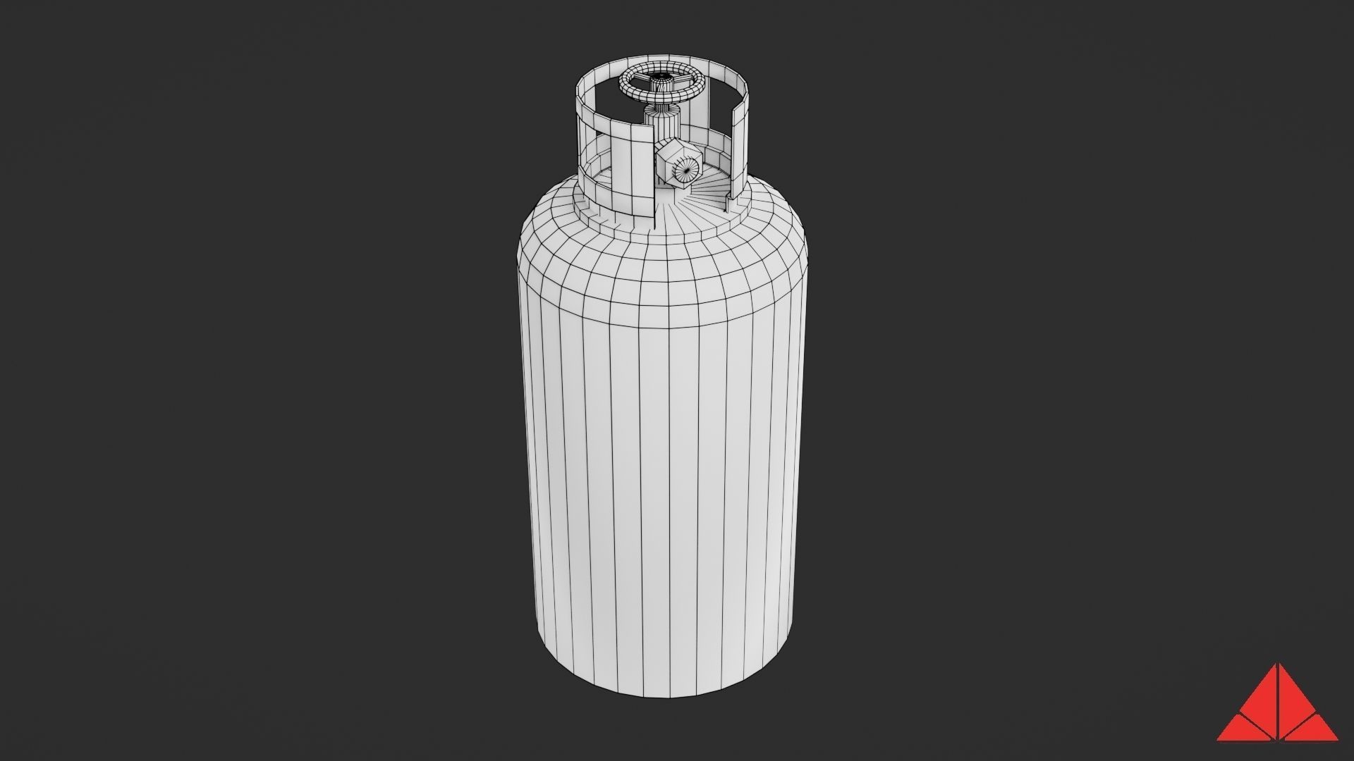 Gas tank Low-poly 3D model_27