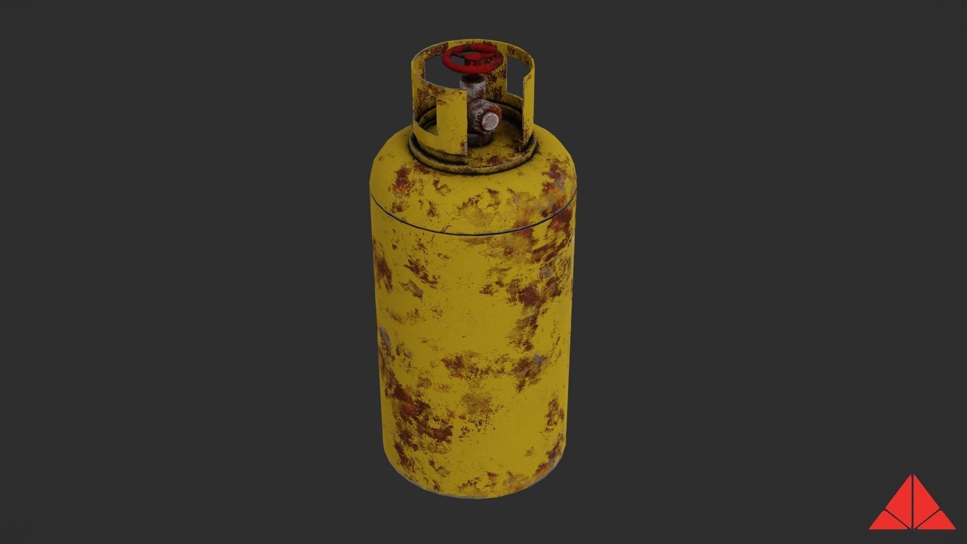 Gas tank Low-poly 3D model_7