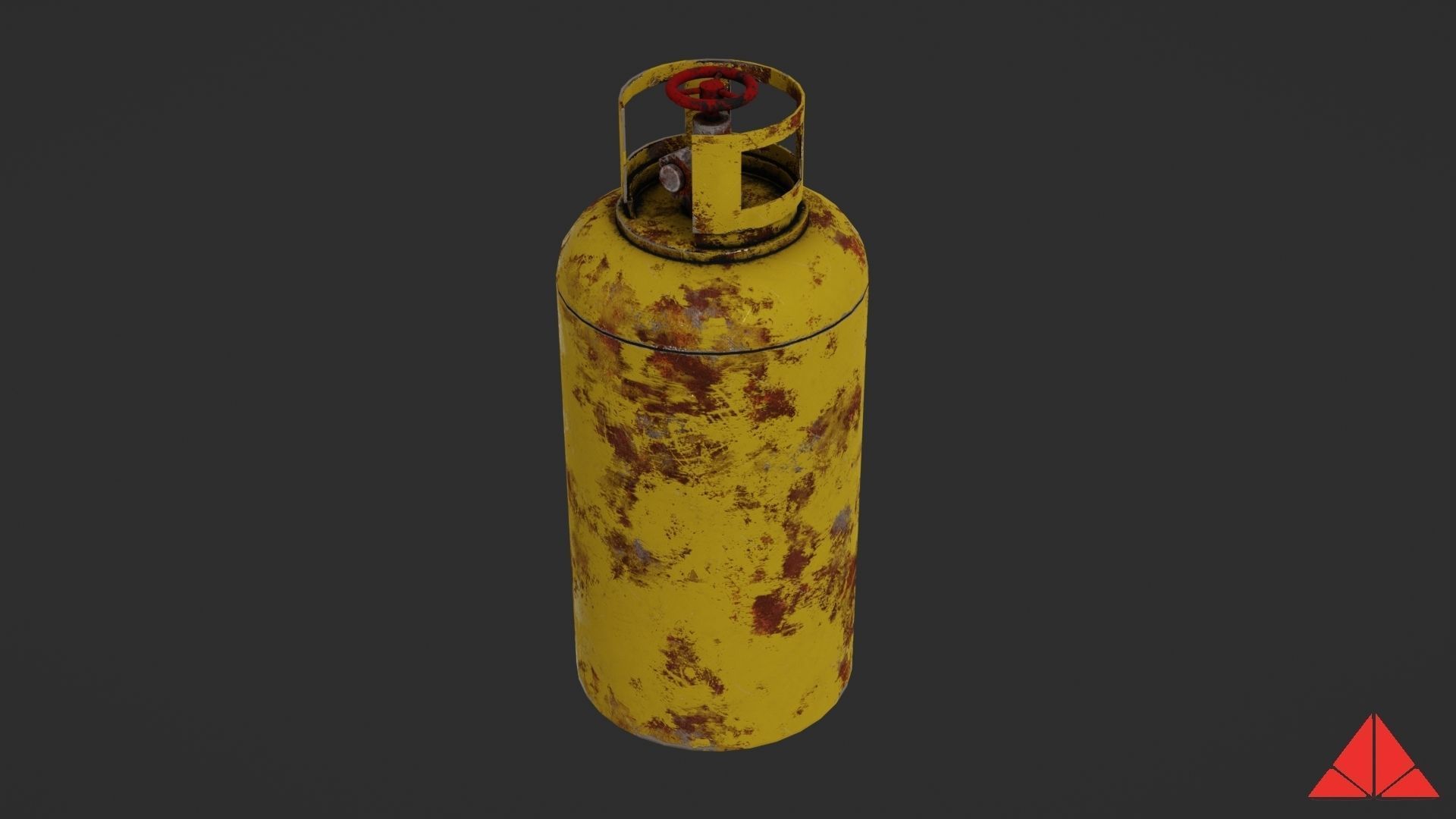 Gas tank Low-poly 3D model_20
