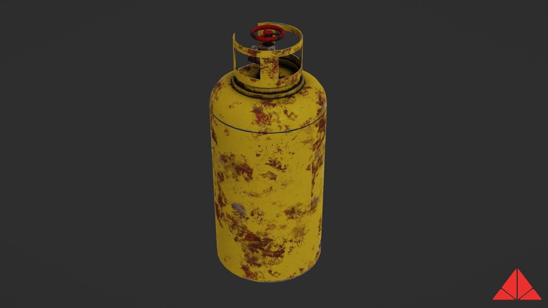 Gas tank Low-poly 3D model_15