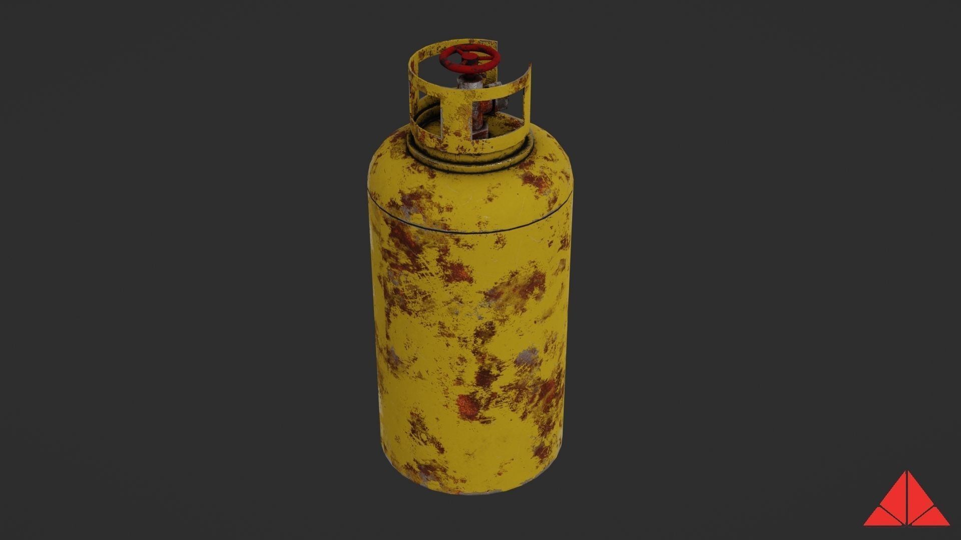 Gas tank Low-poly 3D model_11