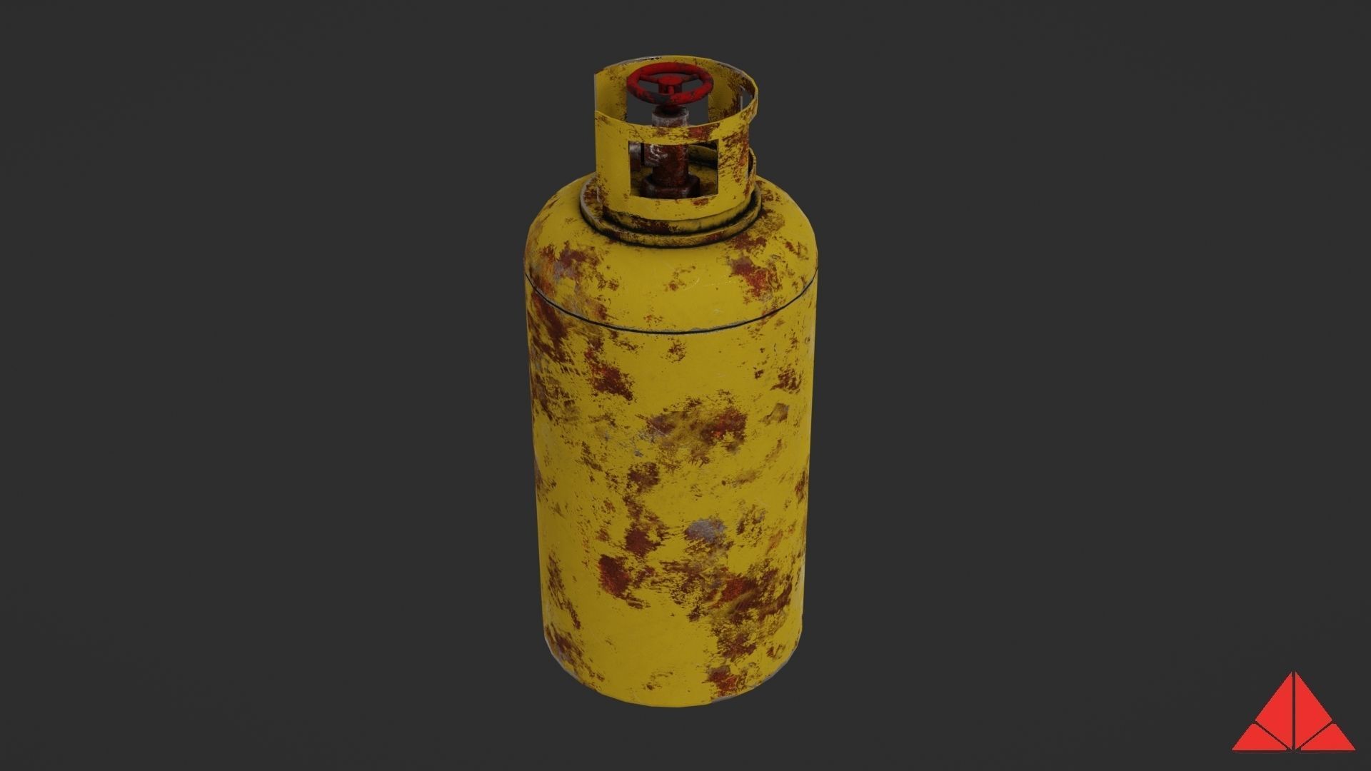 Gas tank Low-poly 3D model_17